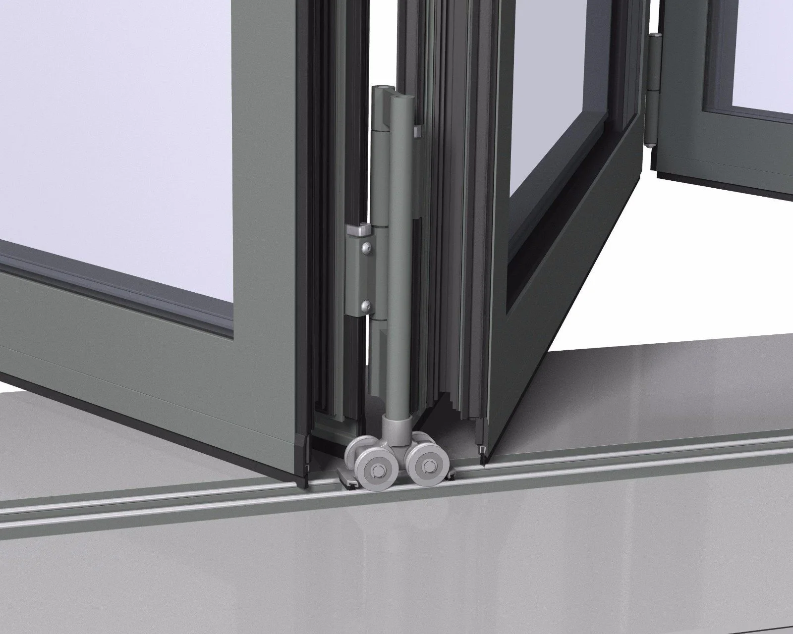 anti-burglar aluminium door bifold in different color for balcony 2