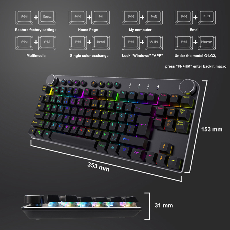 Multimedia keys and Macro keys
