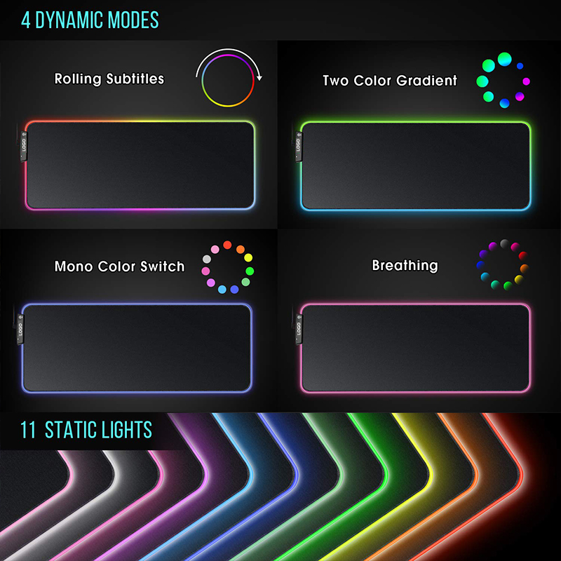 KY-MP044 RGB Soft Gaming Mouse pad 10