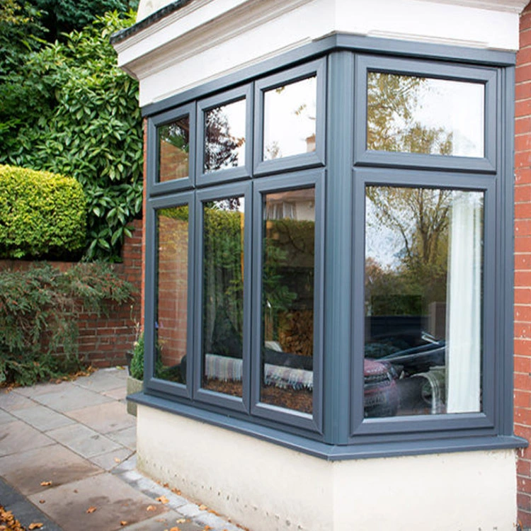 Hinged Aluminium Glass Windows Residential Outside Insulation Glass Secure Window 4