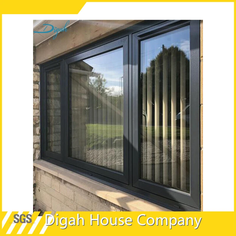 Transparent Clear Glass Metal Windows New Design Aluminium Double Glazed Glass Window Companies 1