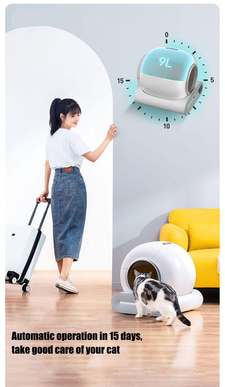 スマート猫トイレ洗面器自動猫トイレ自動洗浄サンドボックストイレ複数の猫用 15