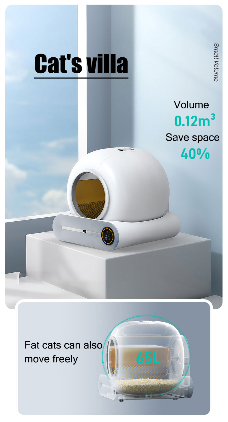 スマート猫トイレ洗面器自動猫トイレ自動洗浄サンドボックストイレ複数の猫用 10