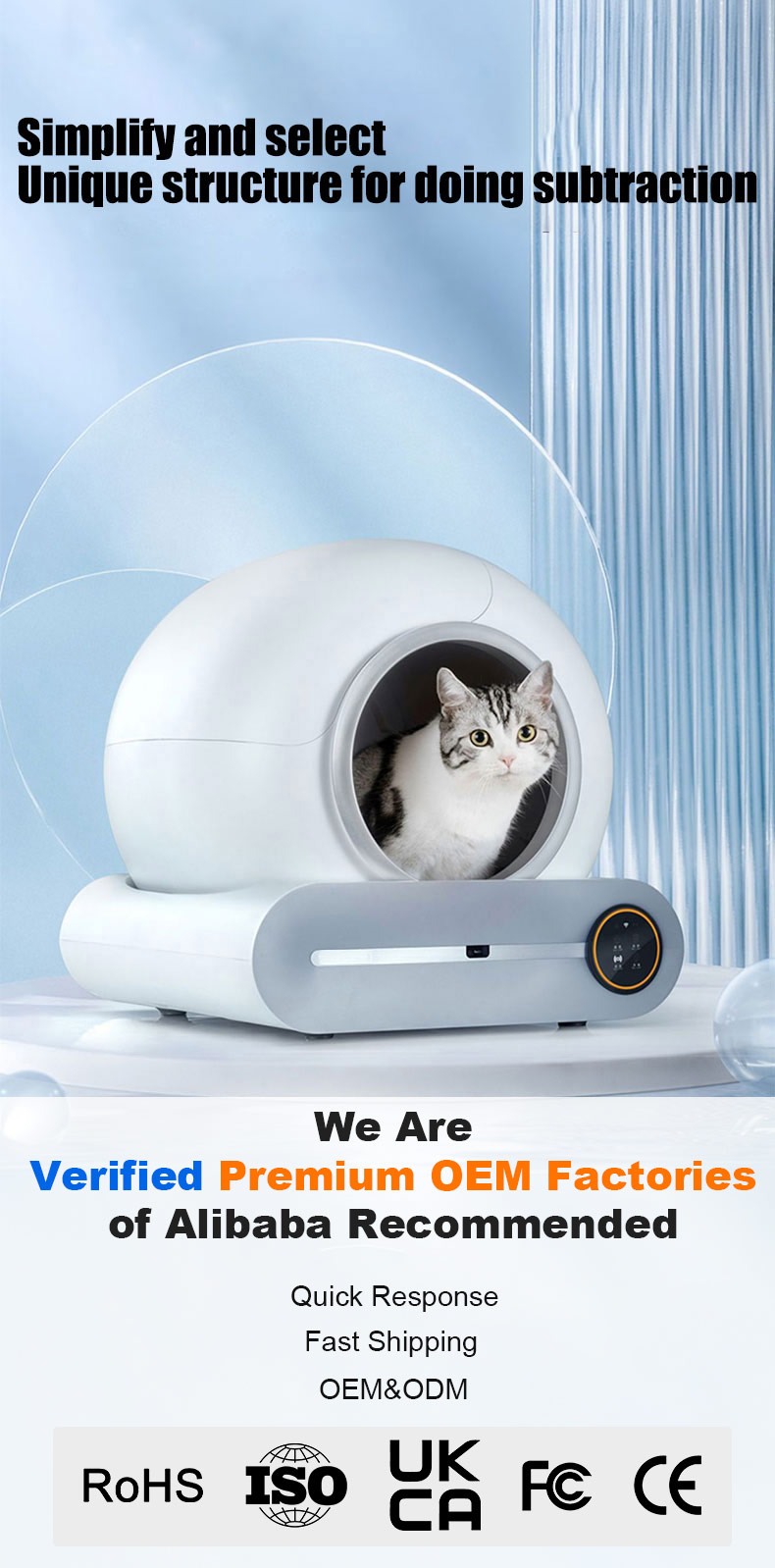 スマート猫トイレ洗面器自動猫トイレ自動洗浄サンドボックストイレ複数の猫用 11