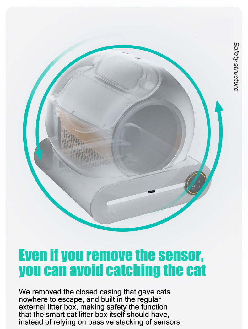 スマート猫トイレ洗面器自動猫トイレ自動洗浄サンドボックストイレ複数の猫用 12