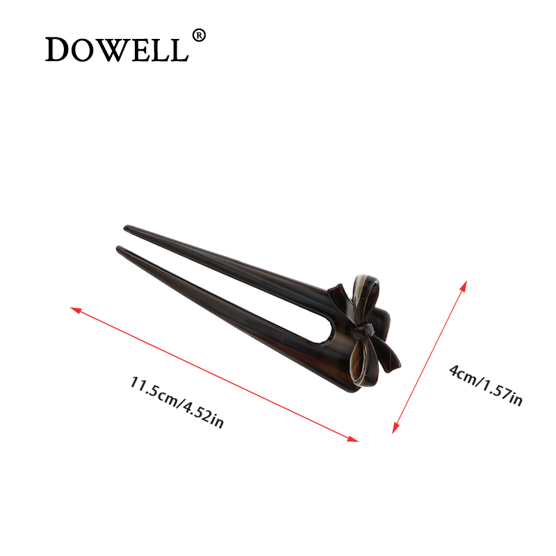 Dowell Wholesale Retro Simple U-shaped Hair Accessories Acetate Bow Hairpin 10