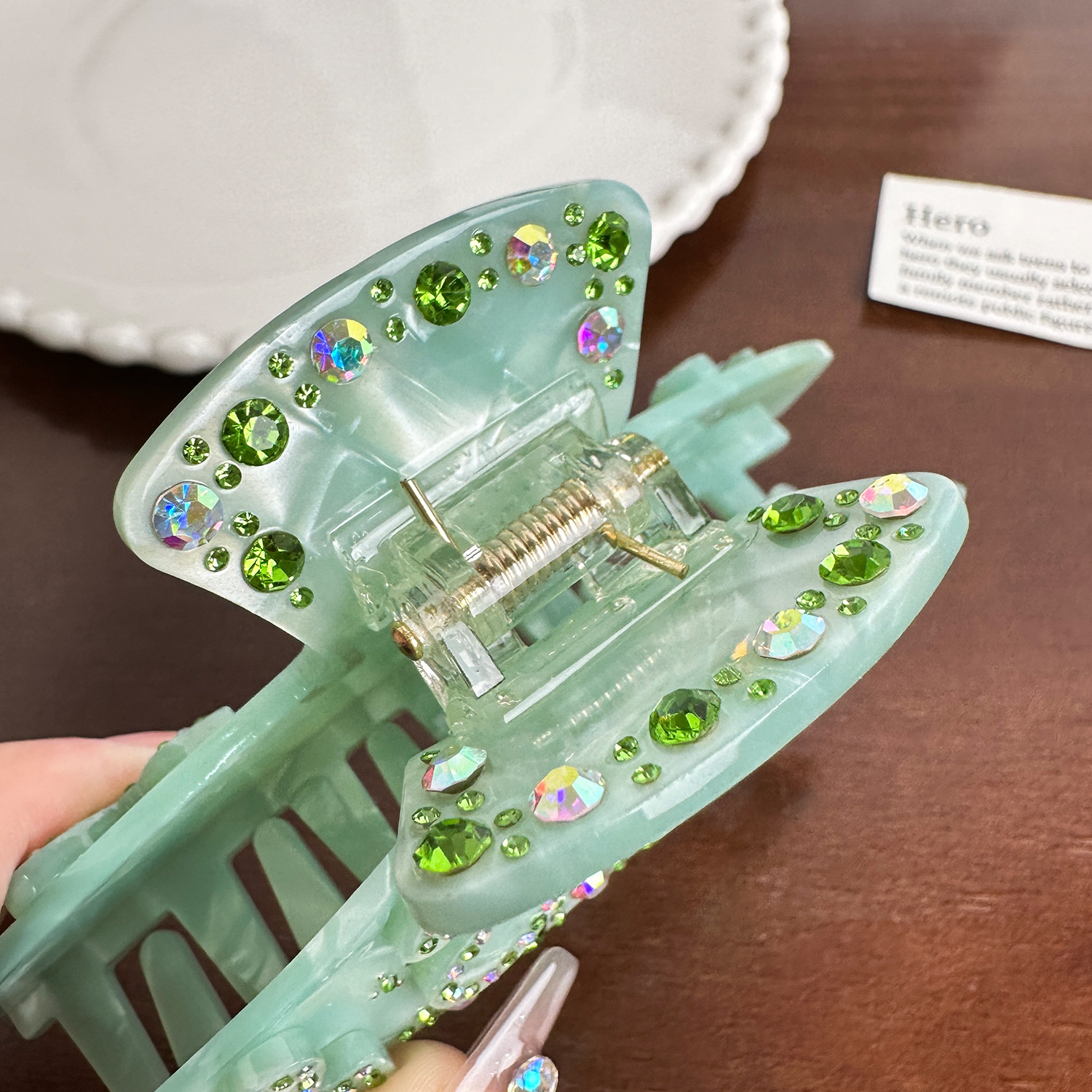 Dowell Korean Style Large Shark Clip Bow Star Acetate Clip For Girls 20