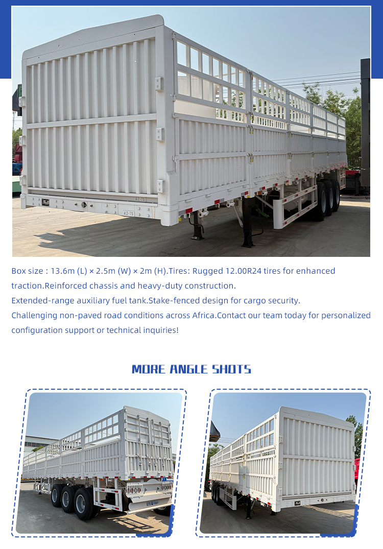 Semreiler de 3 eje de 60 toneladas de pared lateral | Luyi 8