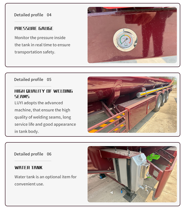 Tanage du réservoir de transport liquide semi-remorque | Luyi 9