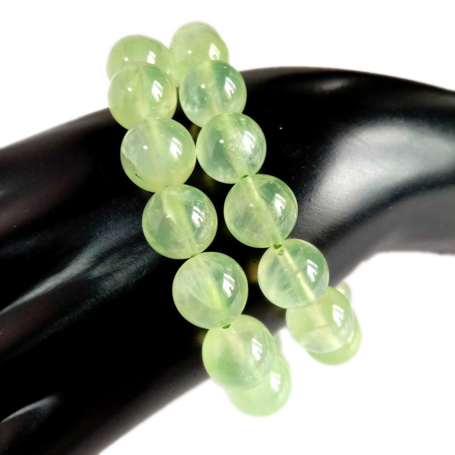 Natural Green Prehnite Bead 12mm Round Loose Healing Energy Gemstone Spacer Bead 9