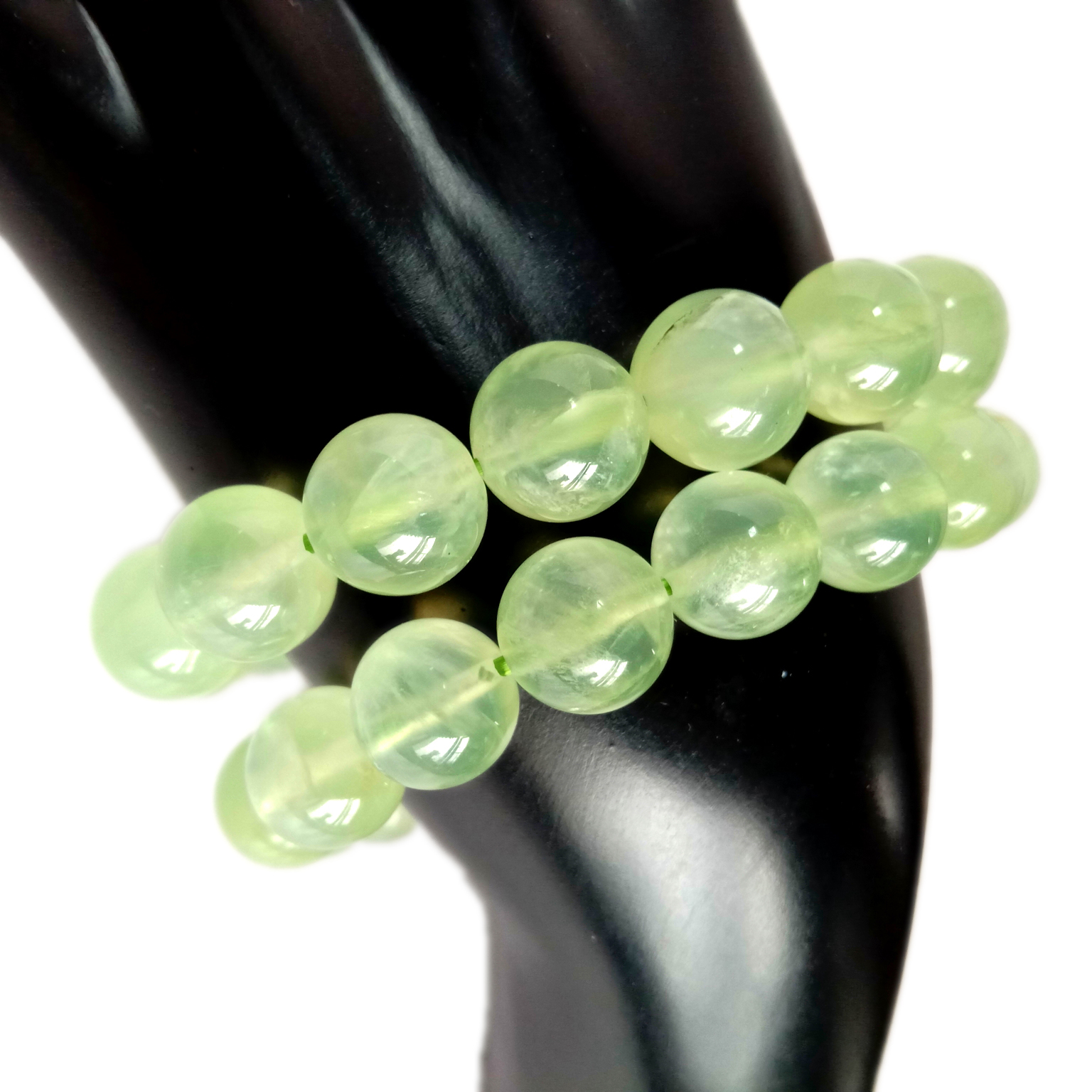 Natural Green Prehnite Bead 12mm Round Loose Healing Energy Gemstone Spacer Bead 11