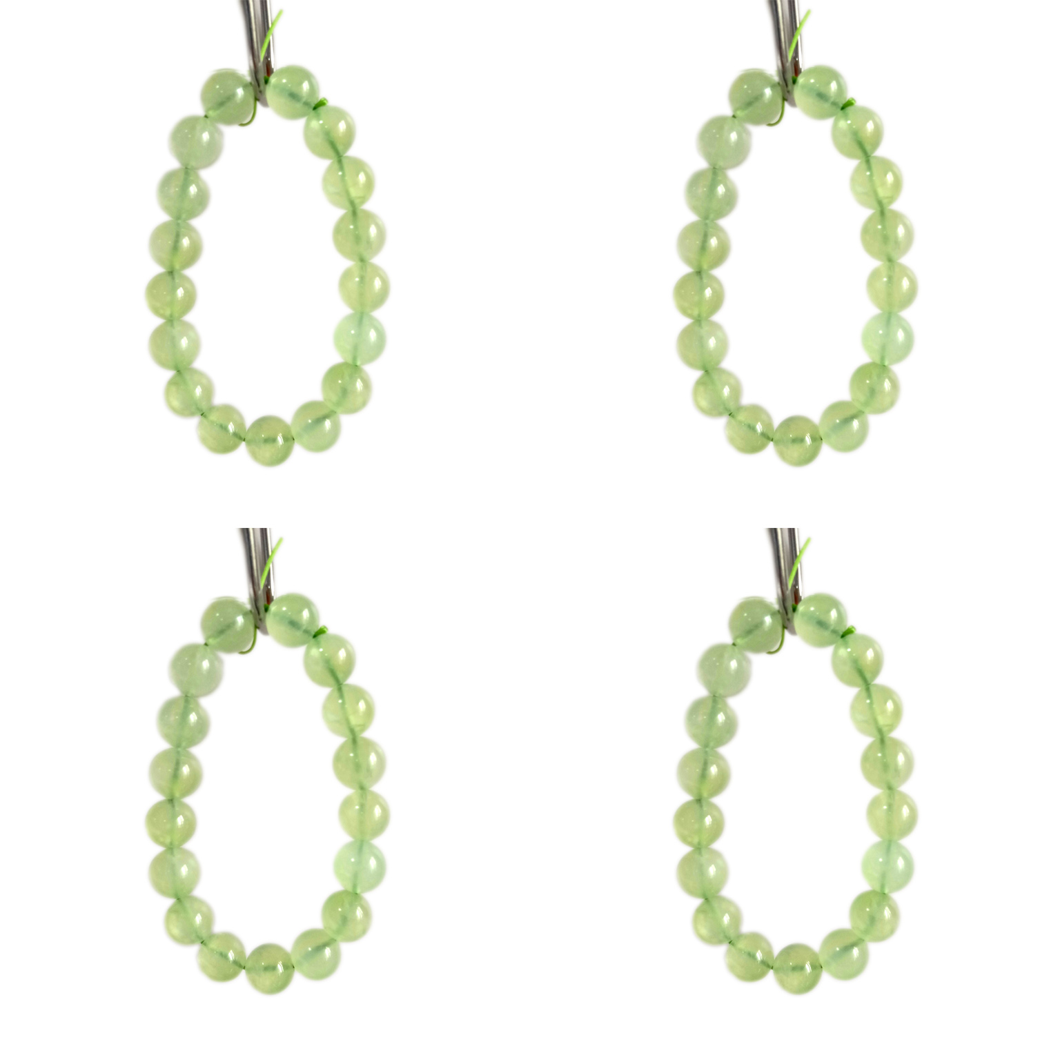 Natural Green Prehnite Bead 12mm Round Loose Healing Energy Gemstone Spacer Bead 12