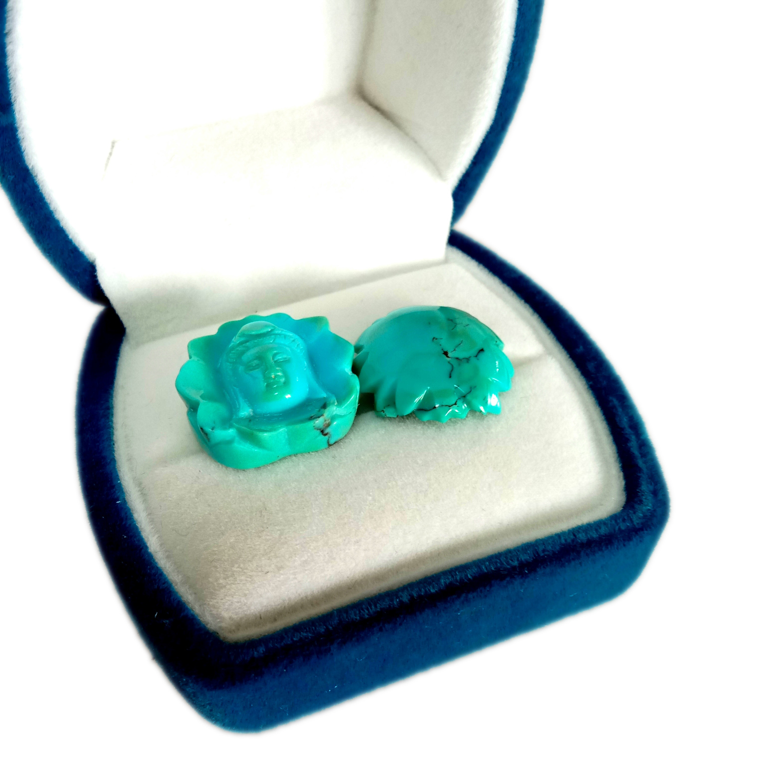 Turquoise Sana'ar Hannun Dutsen Dutsen Wuta 8MM 10MM 12MM 14MM Zaɓuɓɓuka Mafi Girma 8