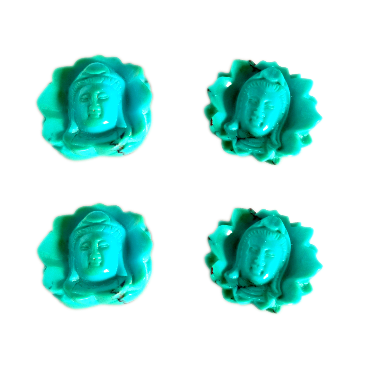 Turquoise Sana'ar Hannun Dutsen Dutsen Wuta 8MM 10MM 12MM 14MM Zaɓuɓɓuka Mafi Girma 9