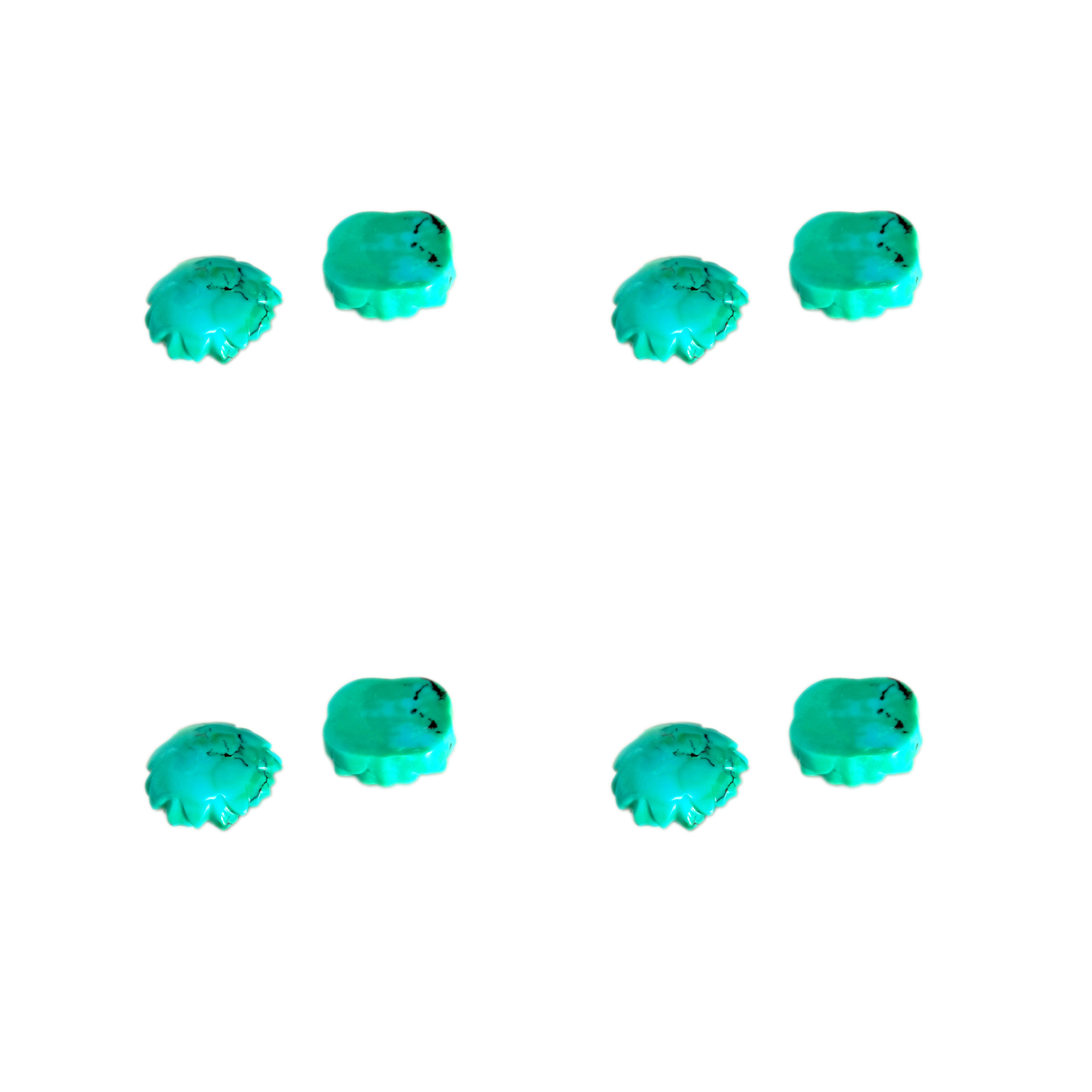 Turquoise Sana'ar Hannun Dutsen Dutsen Wuta 8MM 10MM 12MM 14MM Zaɓuɓɓuka Mafi Girma 12