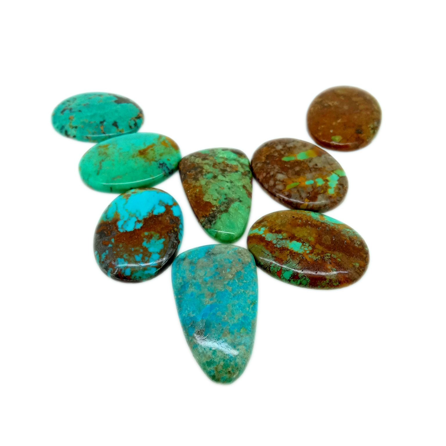 فیروزی لاٹ بلک فیروزی کابوچن قیمتی پتھر منفرد جواہرات کابوچون 11