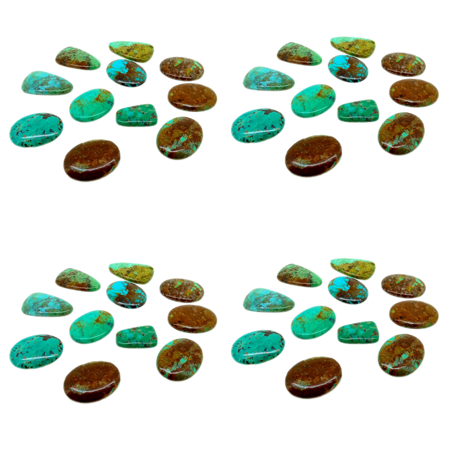 فیروزی لاٹ بلک فیروزی کابوچن قیمتی پتھر منفرد جواہرات کابوچون 13