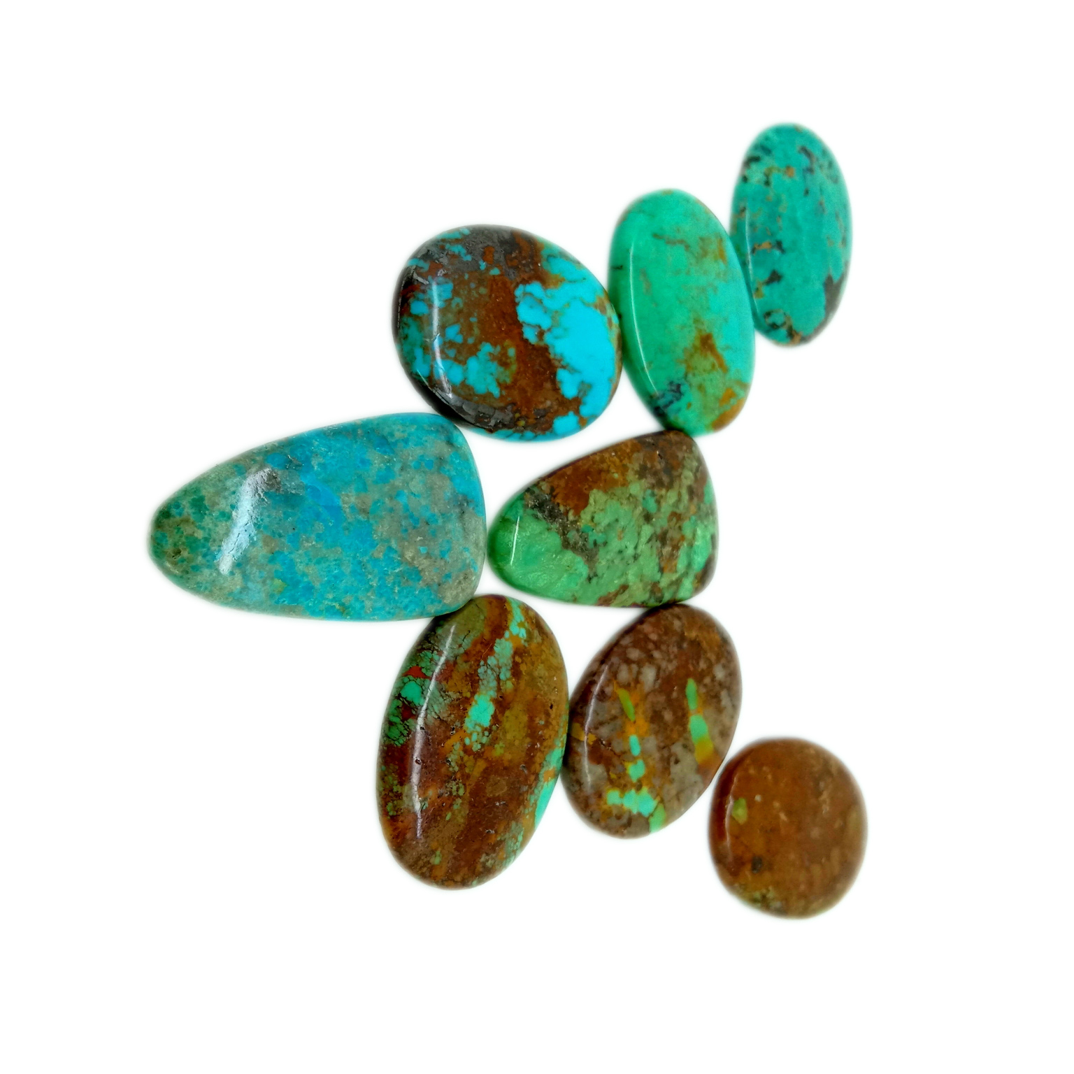 فیروزی لاٹ بلک فیروزی کابوچن قیمتی پتھر منفرد جواہرات کابوچون 9