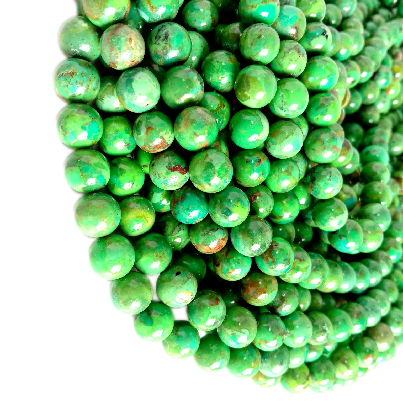 Kulaté drobné tyrkysové korálky z drahých kamenů zelené tyrkysové volné korálky 16 palců pramen 11