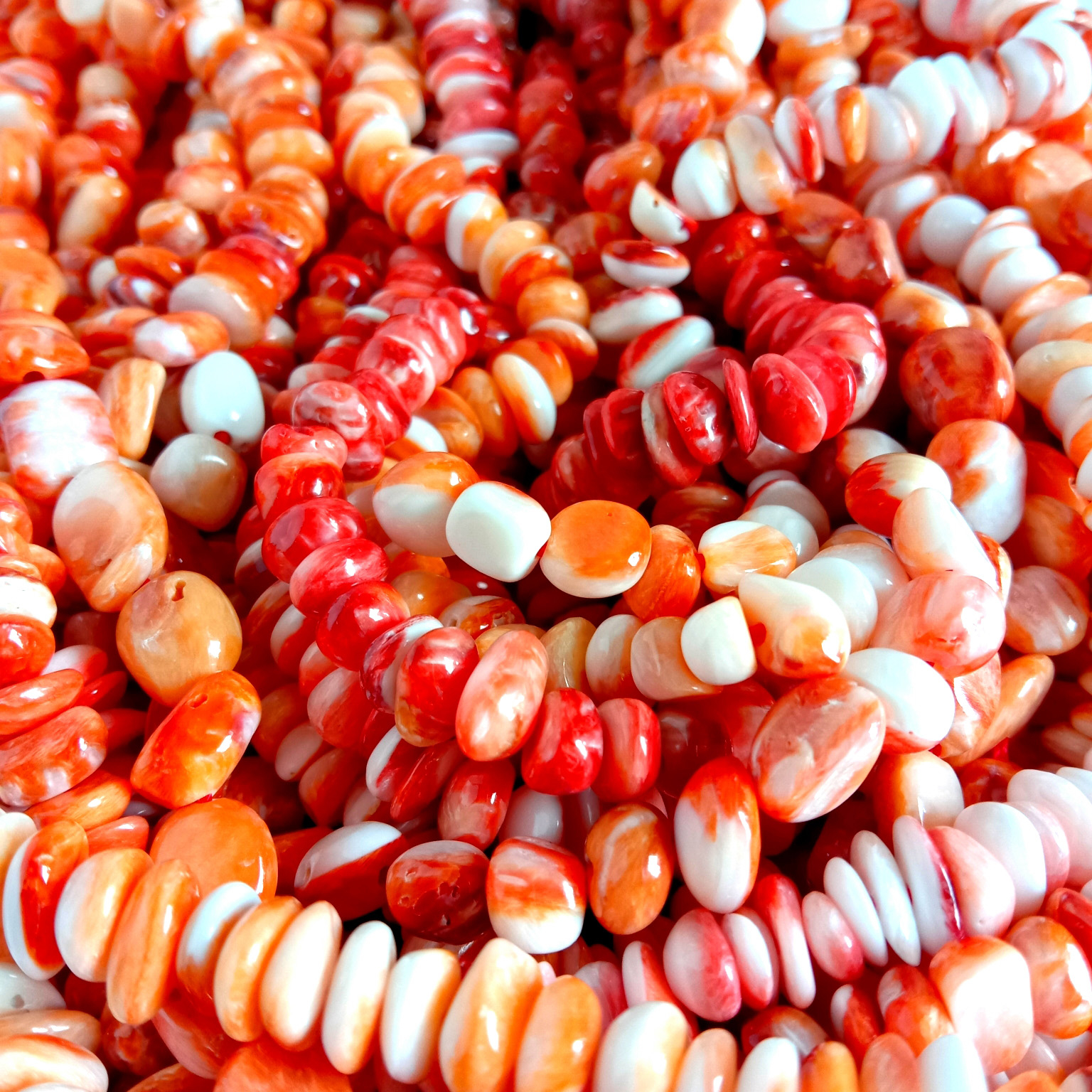 ספּייני ויסטער טשיפּס קרעלן גרייס 4-6 מם 16 אינטש סטראַנדז 12