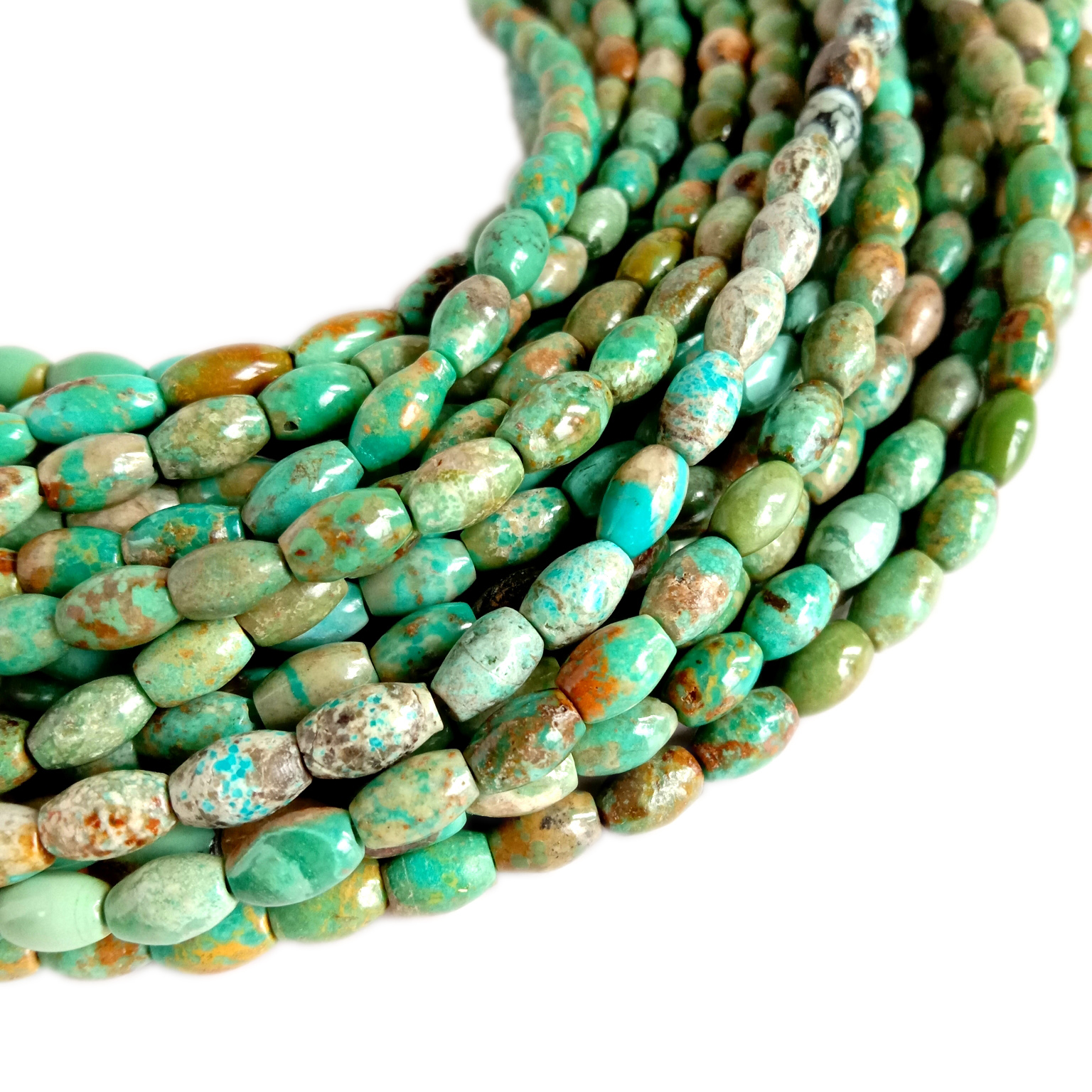 Hạt đá ngọc lam Hồ Bắc chính hãng Hạt ngọc lam tự nhiên trống hạt đá quý 12