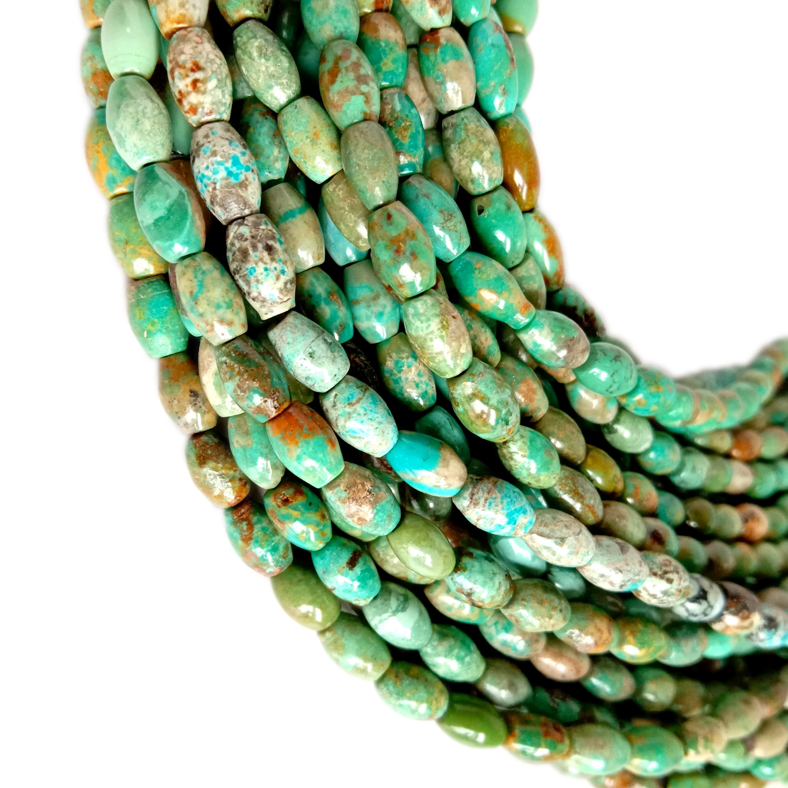 Hạt đá ngọc lam Hồ Bắc chính hãng Hạt ngọc lam tự nhiên trống hạt đá quý 11