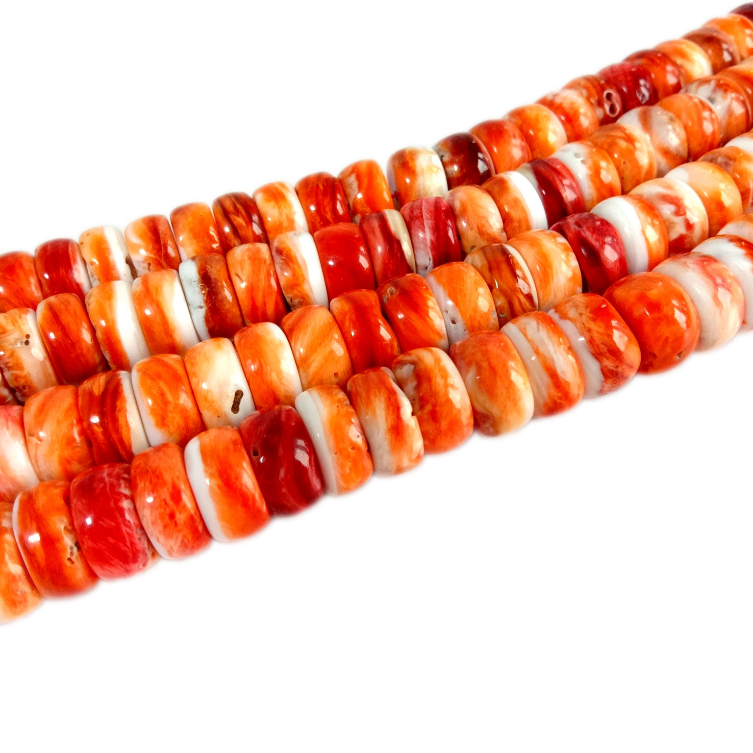 អយស្ទ័រក្រហមស្ពីីនីយក្ស 12mm គ្រាប់អង្កាំសែលការាបៀនសមុទ្រ Rondelle 12