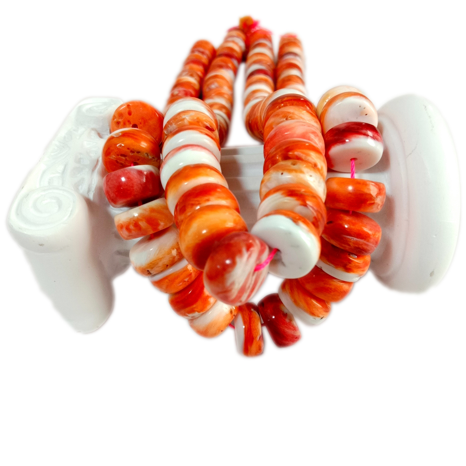 អយស្ទ័រក្រហមស្ពីីនីយក្ស 12mm គ្រាប់អង្កាំសែលការាបៀនសមុទ្រ Rondelle 10