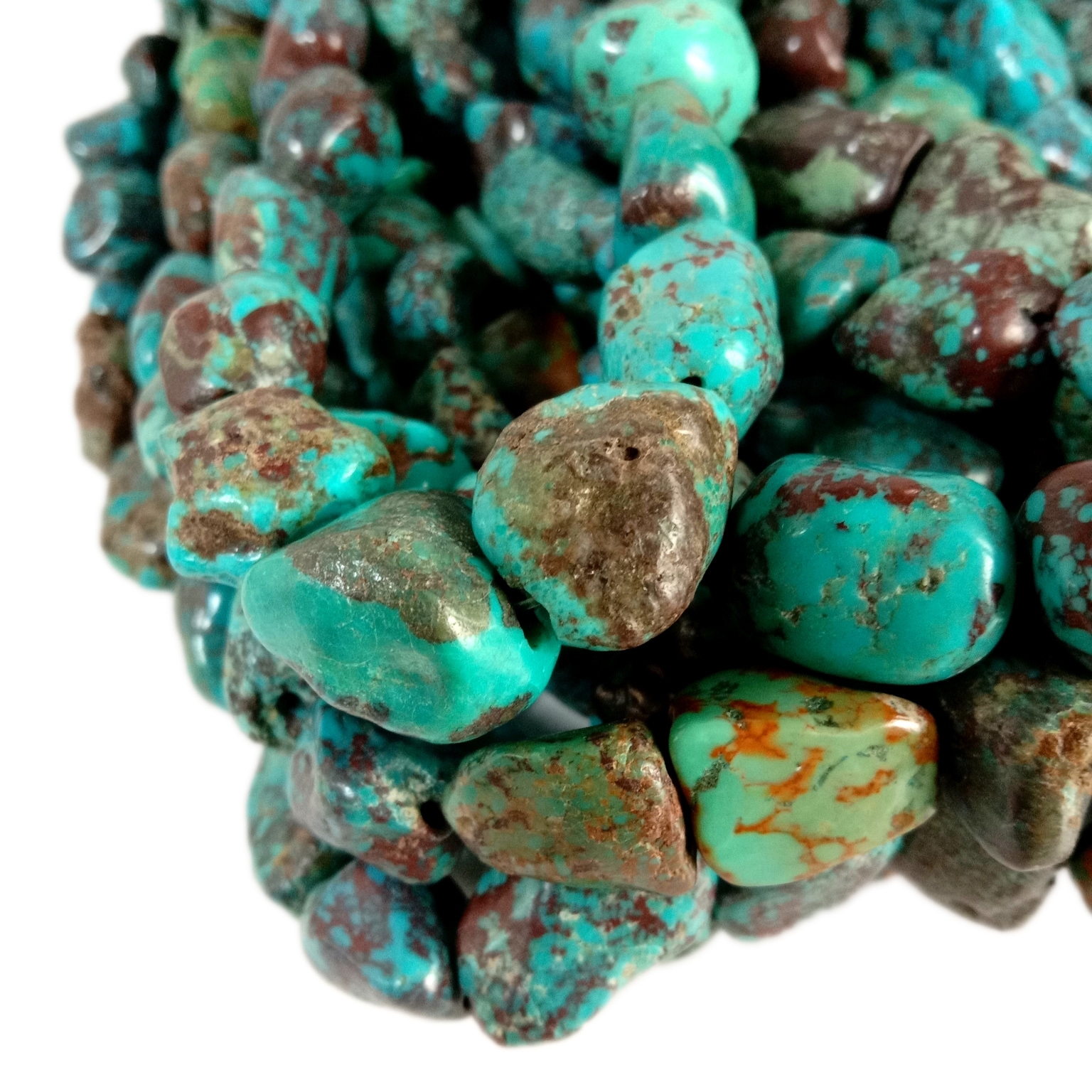 טערקווויז נאַגעט קרעלן בלוי טערקווויז קרעלן געמסטאָנע קרעלן פֿאַר דיי צירונג סופּפּליעס 12