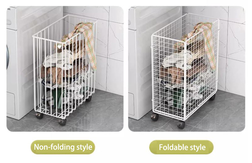 Foldable bathroom storage rack with wheels for bathroom gap storage customized 11