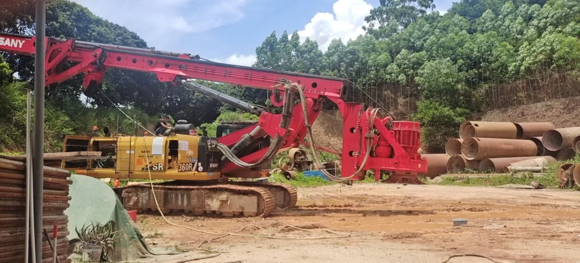 Used  SANY SR280 Piling Machine with  280kn/m Portable Diamond Core Drill Rig for various large-scale projects 9