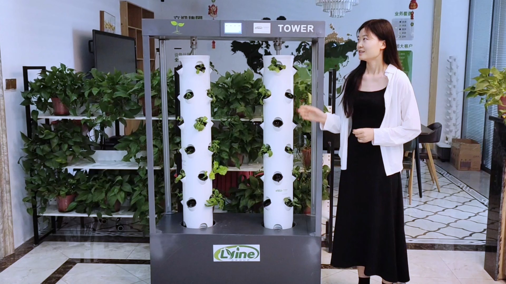 回転水耕栽培タワーキャビネット - Lyine