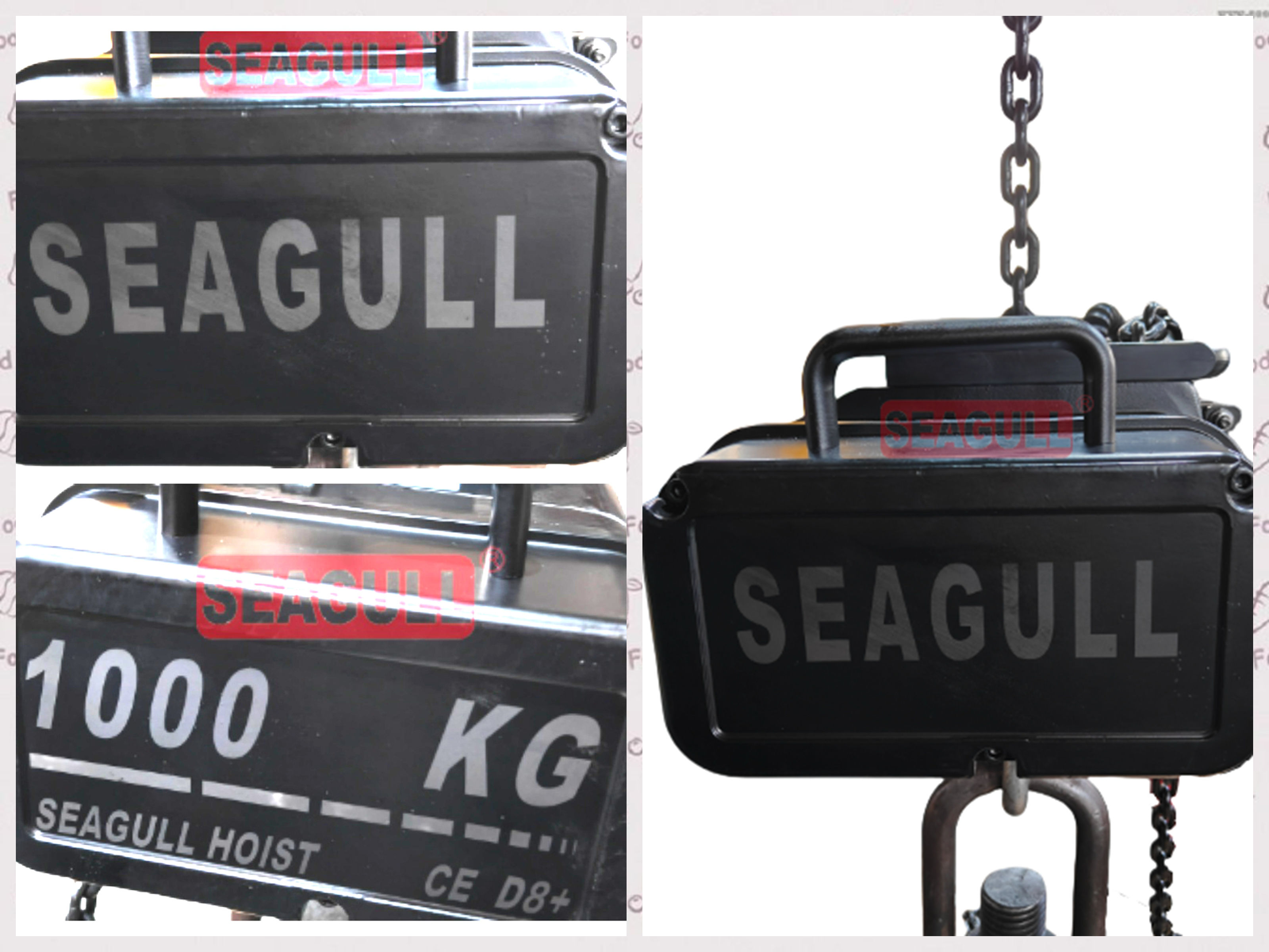 0.5-2.5T Seagull/OEM مزدوج شعاع الرافعة الخشبية سلسلة مسرح السلسلة رافعة المحرك 8