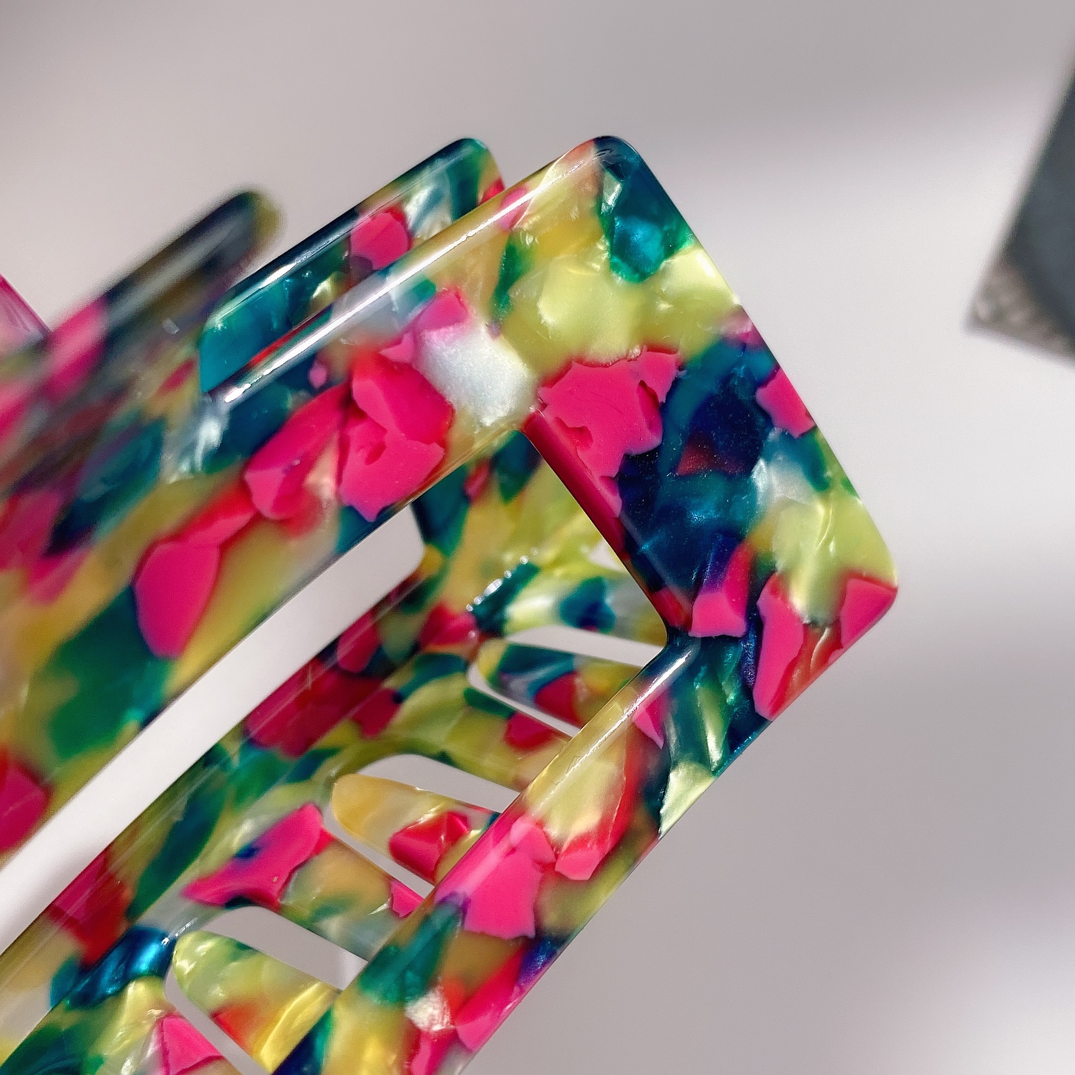 Dowell Customized Acetate Tortoise Shell Square Multi Size 14cm Extra Large Medium Acetic Hair Claws Set For Women 18