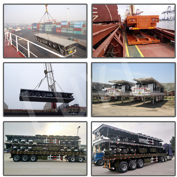 60-100t Capacity Flatbed Semi Trailer 10