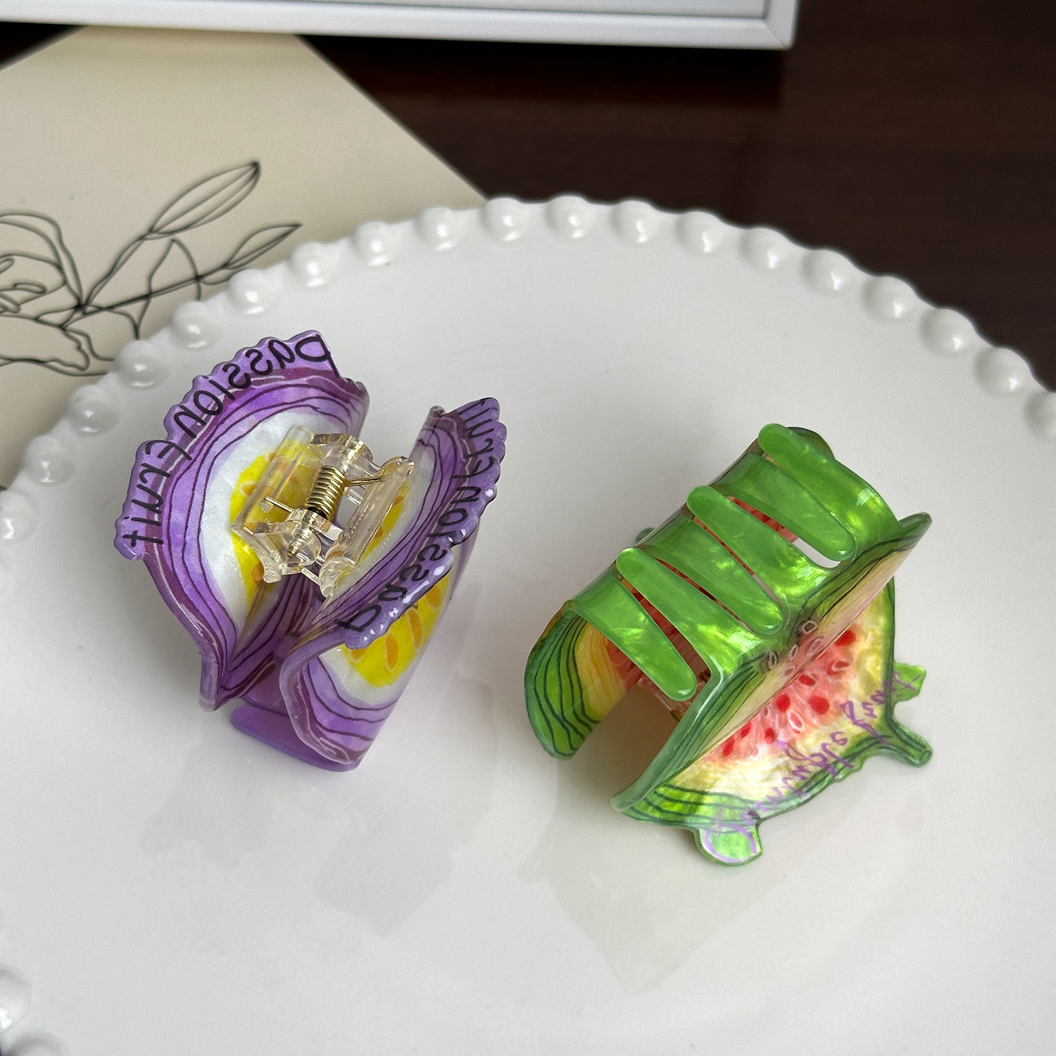 Dowell Cute Fruit Series Acrylic Claw Clip 5cm Korean Style Hair Decoration Accessories For Girls For Party 19