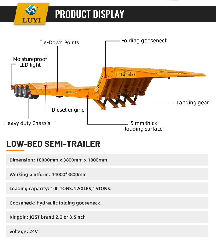 2/3/4-осные складные прицепы-гусиные шеи 10