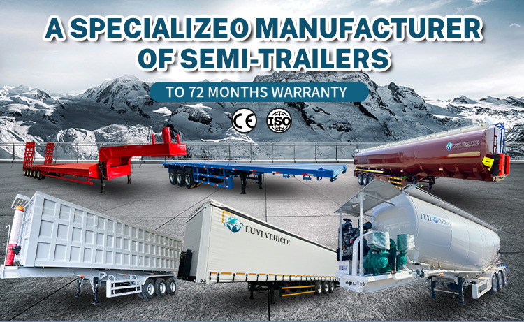 3 Axles Gooseneck  Lowbed Truck Trailers | LUYI 8