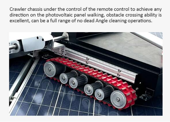 Solar Panel Cleaning Robot Washing Machine With 24V Lithium Battery Power 21