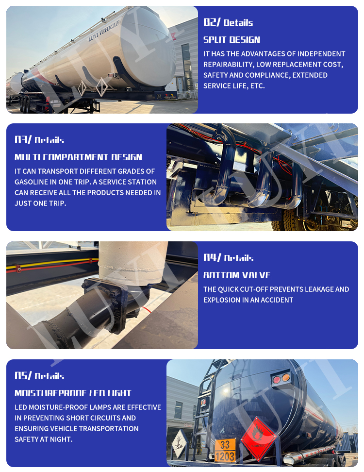 3-5 محاور مقطورات ناقلة النقل الآمن مقاوم للماء 10