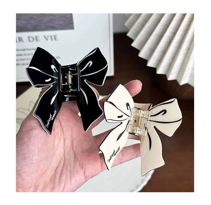 Dowell Korean Style Bowknot Acrylic Hair Claw Clip Sweet And Decorative Pc And Metal Accessories For Girls' Daily Use Parties 21