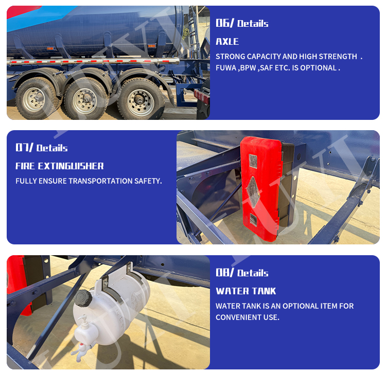 3-5 محاور مقطورات ناقلة النقل الآمن مقاوم للماء 11