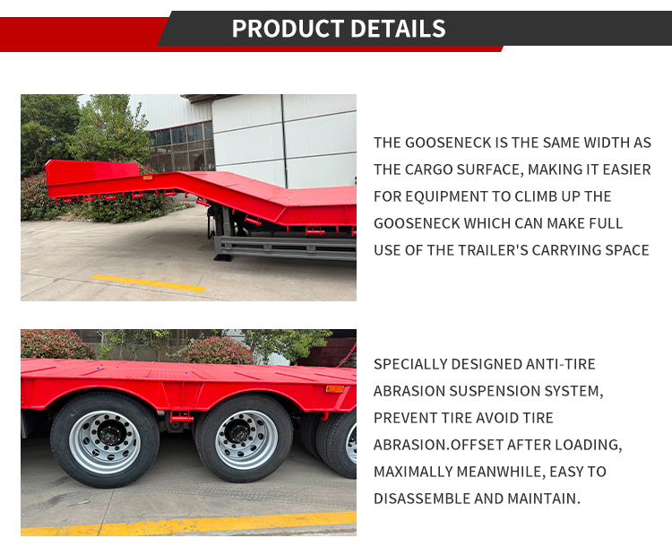 50T ثقيلة انخفاض DED SEMI مقطورة | لوي 10