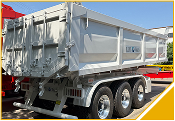 3-осный грузовой транспортный самосвальный прицеп с задней разгрузкой 12