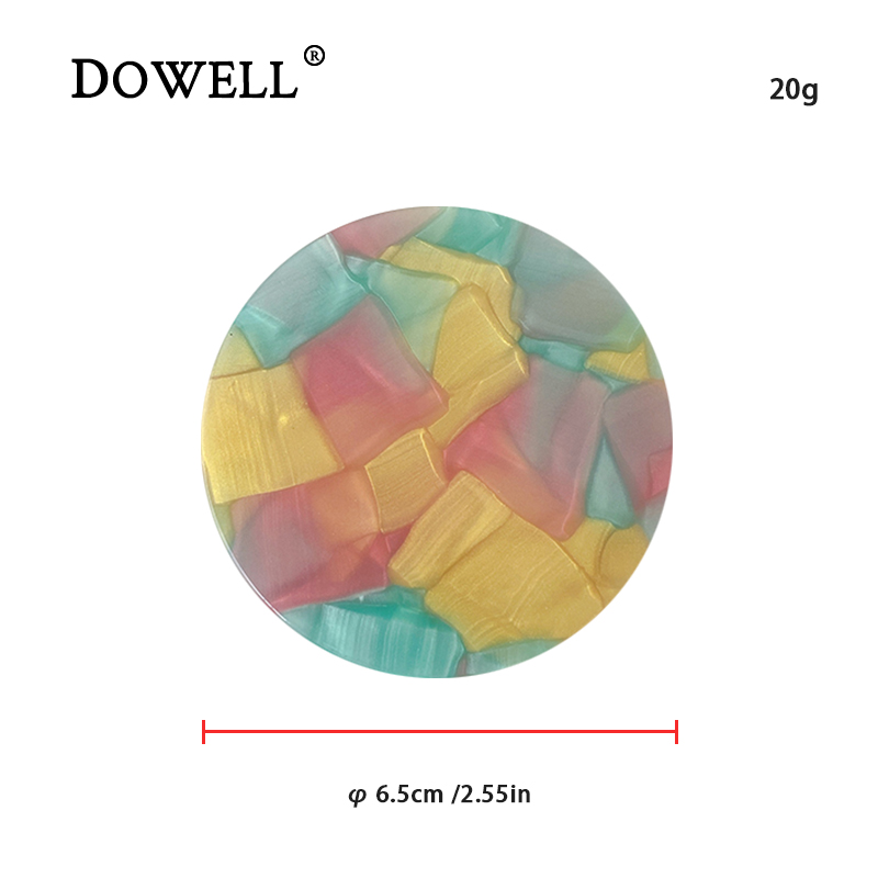 Dowell New Thickened Version Of Retro Sheet Mirror Daily Portable Small Round Acetate Makeup Mirror 12