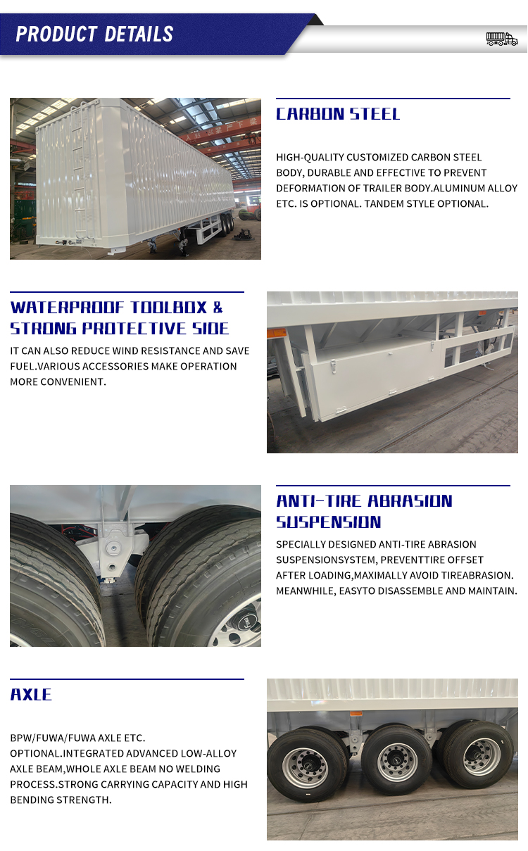 Semi-remorque de conteneur de 40 pieds 110 cubes | Luyi 9