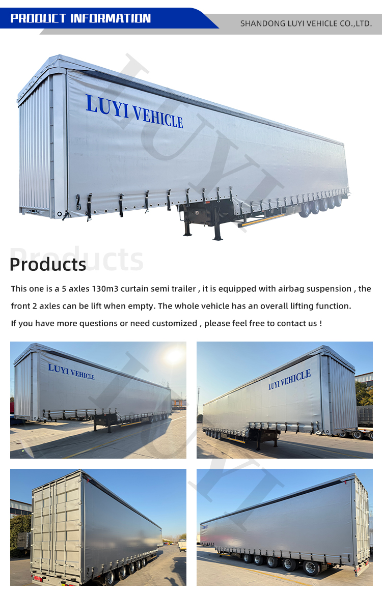 Cortina de contenedor abierta de 130 cbm Semifiler 9