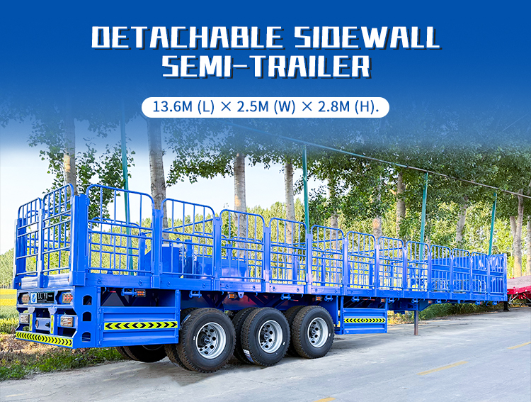 3AXLE FARNED FURTED TRUCKWALL TRUCLER TRAIF 8