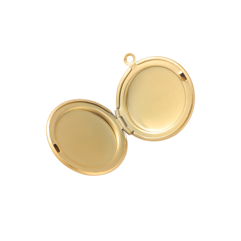 Custom Photo Locket Necklace Personalized Image And Text 18k Gold Plated Stainless Steel Round Pendant Meaningful Jewelry 10