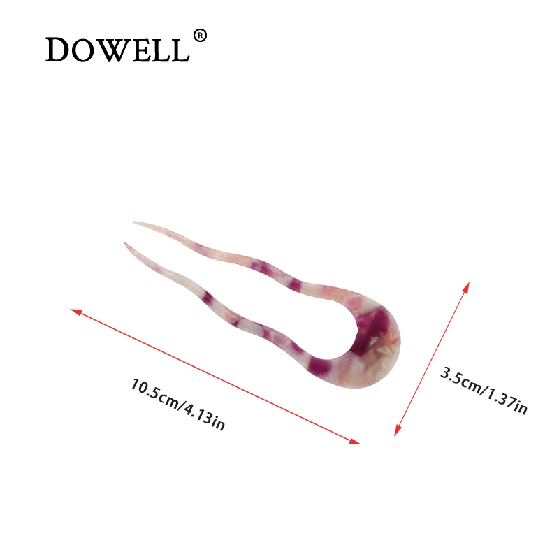 Dowell Wholesale Simple Temperament Hair Accessories Acetate Hair Sticks For Women 10